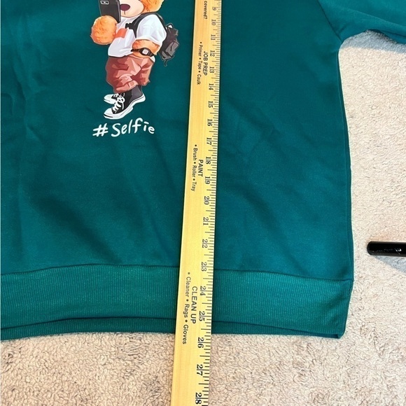 Bear & Selfie Cartoon Print Sweatshirt, Casual Long Sleeve Crew Neck Sweatshirt - Picture 10 of 10